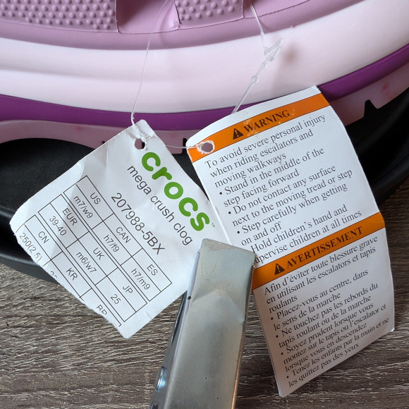 CROCS Mega Crush Women's Size 9 Platform Crocs Purple Pink Crocs Hydrangea y2k - Picture 4 of 11